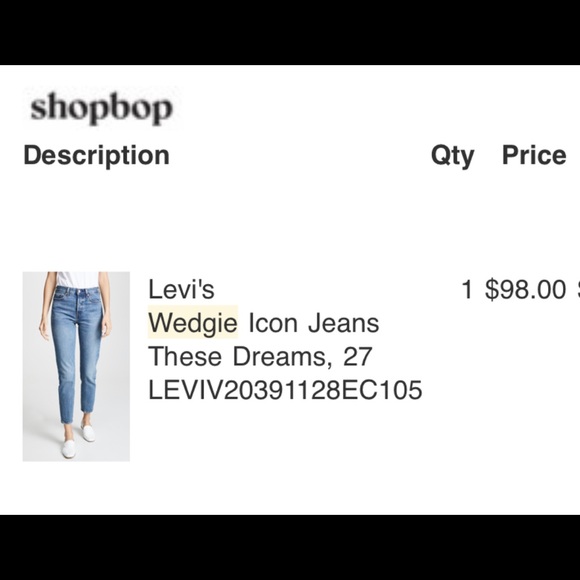 Levi's Wedgie Icon Jeans sz 27 - Picture 3 of 3